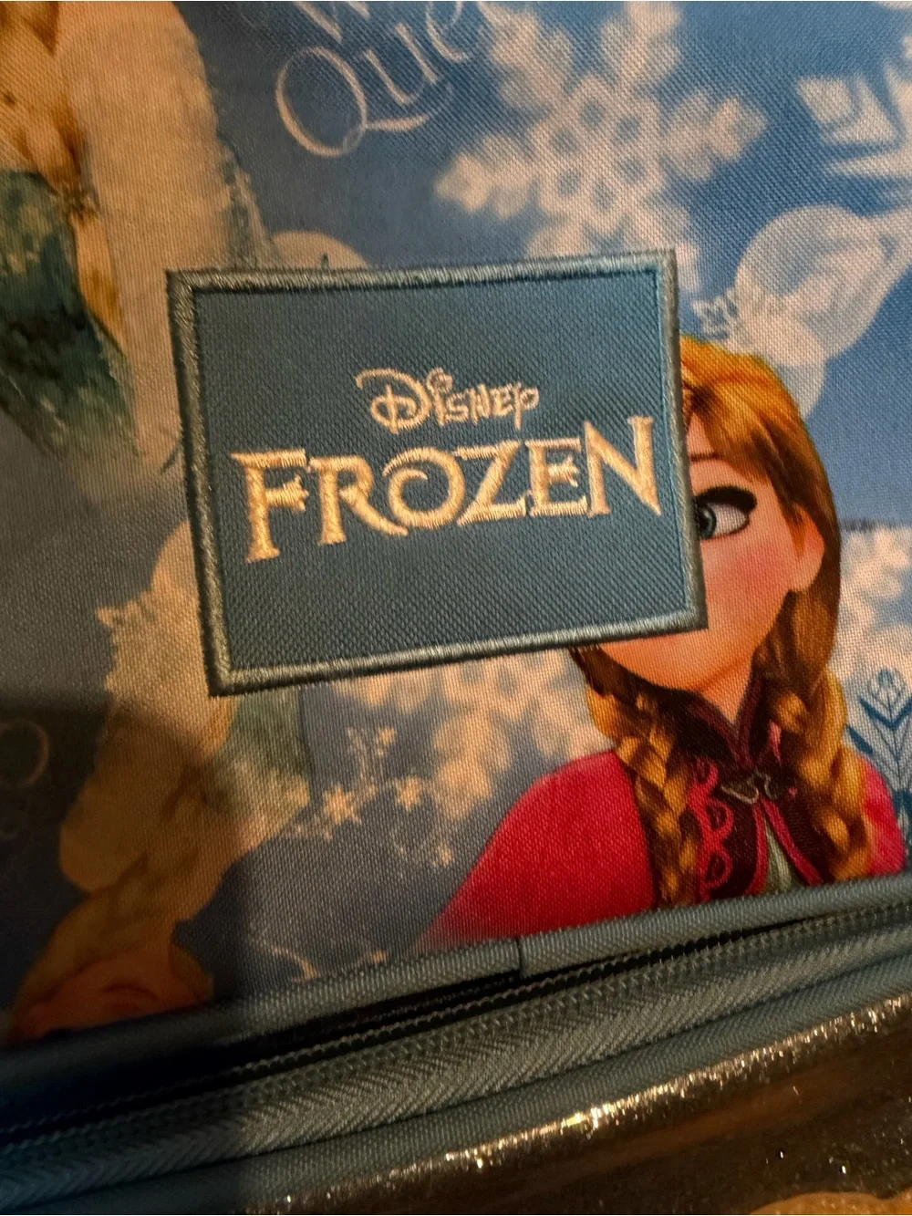 Disney Frozen Light Blue and Pink Character Rolling Backpack and Lunchbox Set